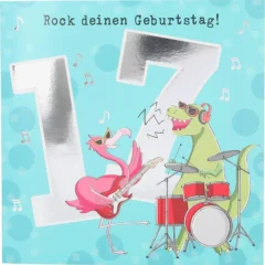 Musikkarte 17. Geburtstag / türkis
