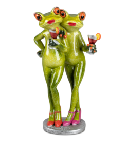 Formano Frosch Ladies mit Cocktail, hellgrün - Froschhausen