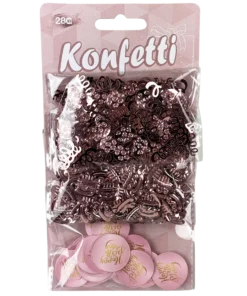 Konfetti "Happy Birthday" in rosa/gold