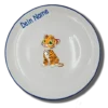 Handgemachter Teller (Ø 20cm) "Tiger" Natur mit Wunschname