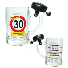 Bierkrug mit Klingel "30. Geburtstag"