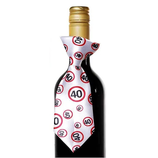Flaschen-Deko "Krawatte" zum 40. Geburtstag