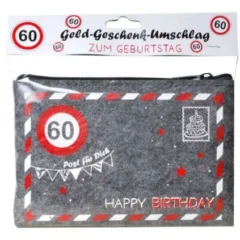 Geld-Geschenk-Umschlag zum 60. Geburtstag