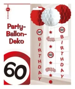 Party-Ballon-Deko zum 60. Geburtstag