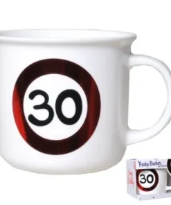 Party-Becher zum 30. Geburtstag "Verkehrsschild"