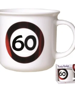 Party-Becher zum 60. Geburtstag "Verkehrsschild"