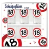 Schnapsgläser zum 18. Geburtstag Verkehrsschild