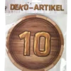 Schild zum 10. Jubiläum in Holzoptik