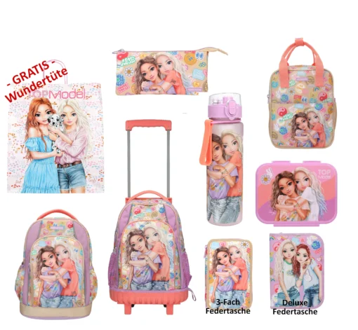 TOPModel Schulrucksack-SET GIRL POWER- Kollektion 2025 - mit GRATIS Wundertüte