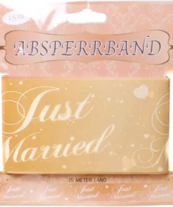 Absperrband "Just Married" Gold zur Hochzeit