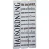 Bild "Hausordnung" in Plankenoptik