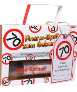 Finanz-Spritze zum 70. Geburtstag: Deko-Spritze zum Befüllen mit Geld