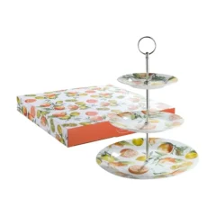 GILDE Etagere aus Porzellan mit Zitronen und Orangen