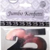 Jumbo Konfetti mit Zahl "25" in Silber zum Geburtstag oder Silberhochzeit