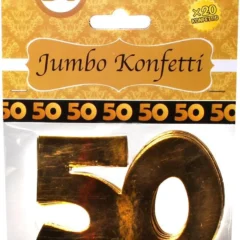 Jumbo Konfetti zum 50. Geburtstag, zur Goldhochzeit, in Gold