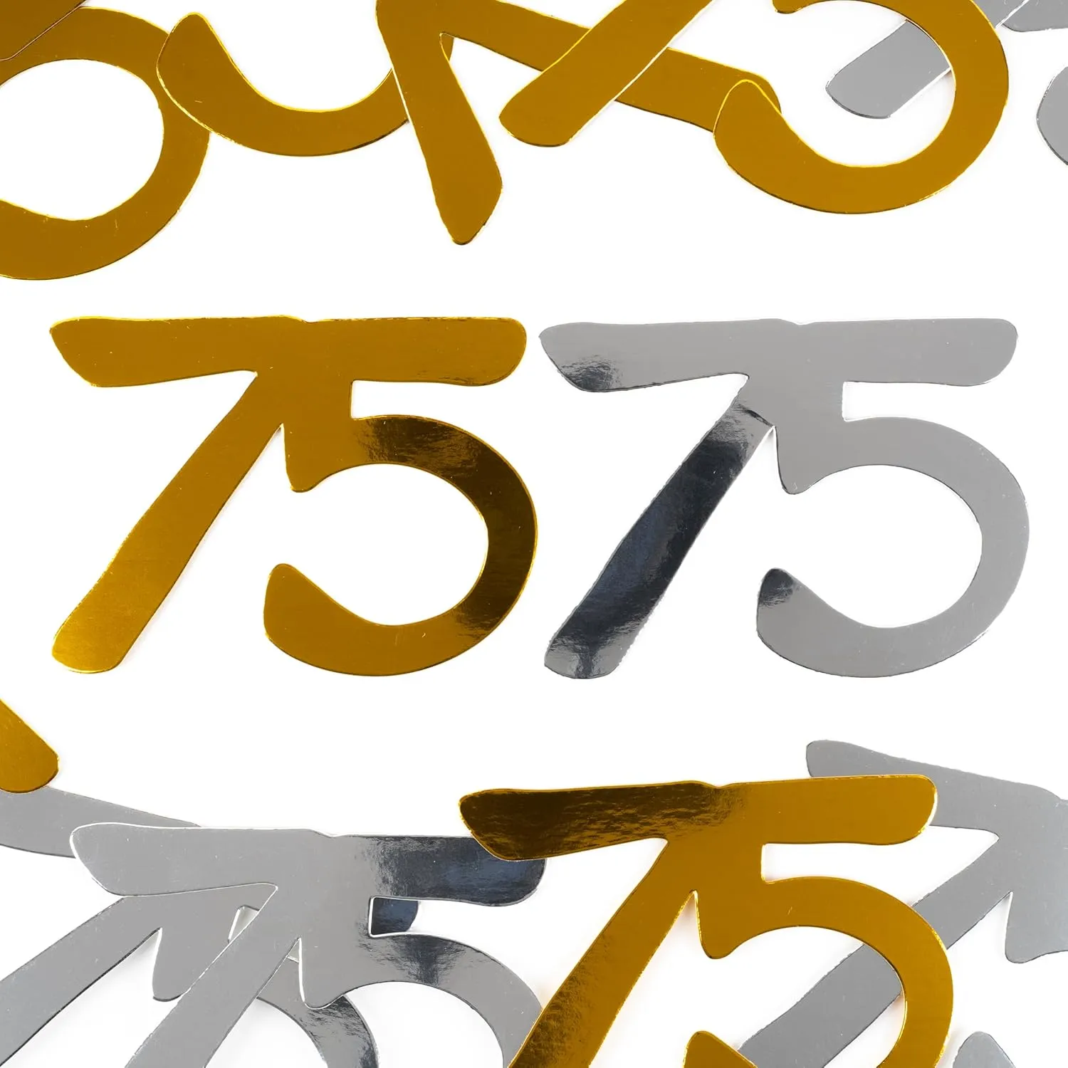 Jumbo Konfetti zum 75. Geburtstag Gold Silber