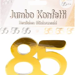Jumbo Konfetti zum 85. Geburtstag Gold Silber