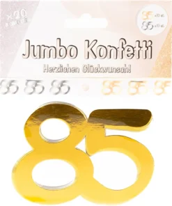Jumbo Konfetti zum 85. Geburtstag Gold Silber