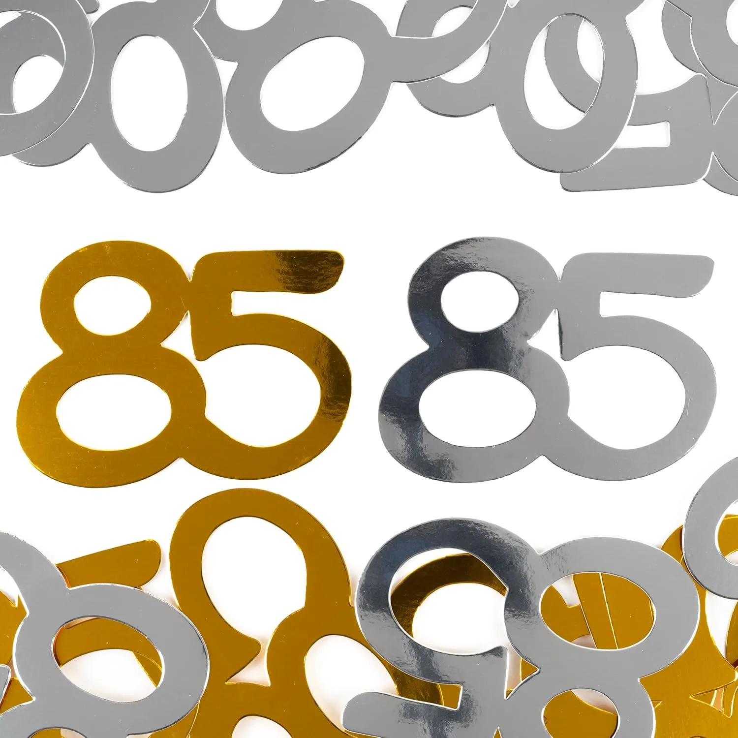 Jumbo Konfetti zum 85. Geburtstag Gold Silber