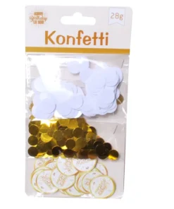 Konfetti-Mix "Happy Birthday" weiß/gold