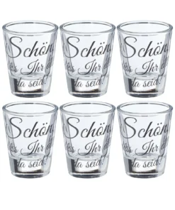 Motiv-Schnapsglas, 6er Set