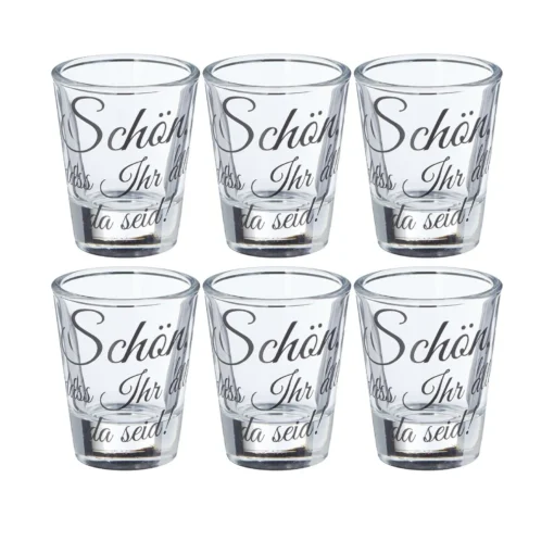 Motiv-Schnapsglas, 6er Set