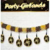 Party-Girlande "Happy Birthday" Schwarz/Gold