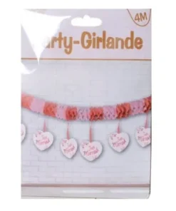 Party-Girlande "Just Married" Roségold zur Hochzeit