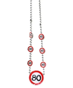 Partykette zum 80. Geburtstag Verkehrsschild