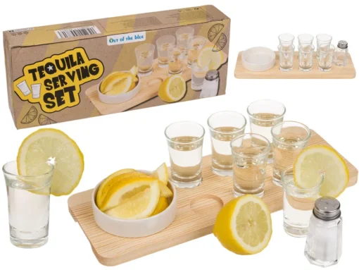 Tequila-Servier-Set, 9-teilig