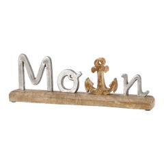 Schriftzug "Moin" aus Aluminium