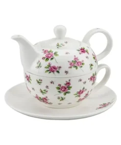 Ambiente® Tee-Set "Evelyn" - Teekanne, Tasse und Untertasse