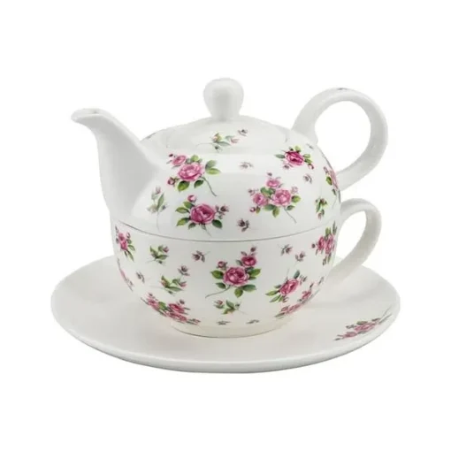 Ambiente® Tee-Set "Evelyn" - Teekanne, Tasse und Untertasse