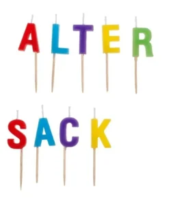 Geburtstagskerzen "Alter Sack"