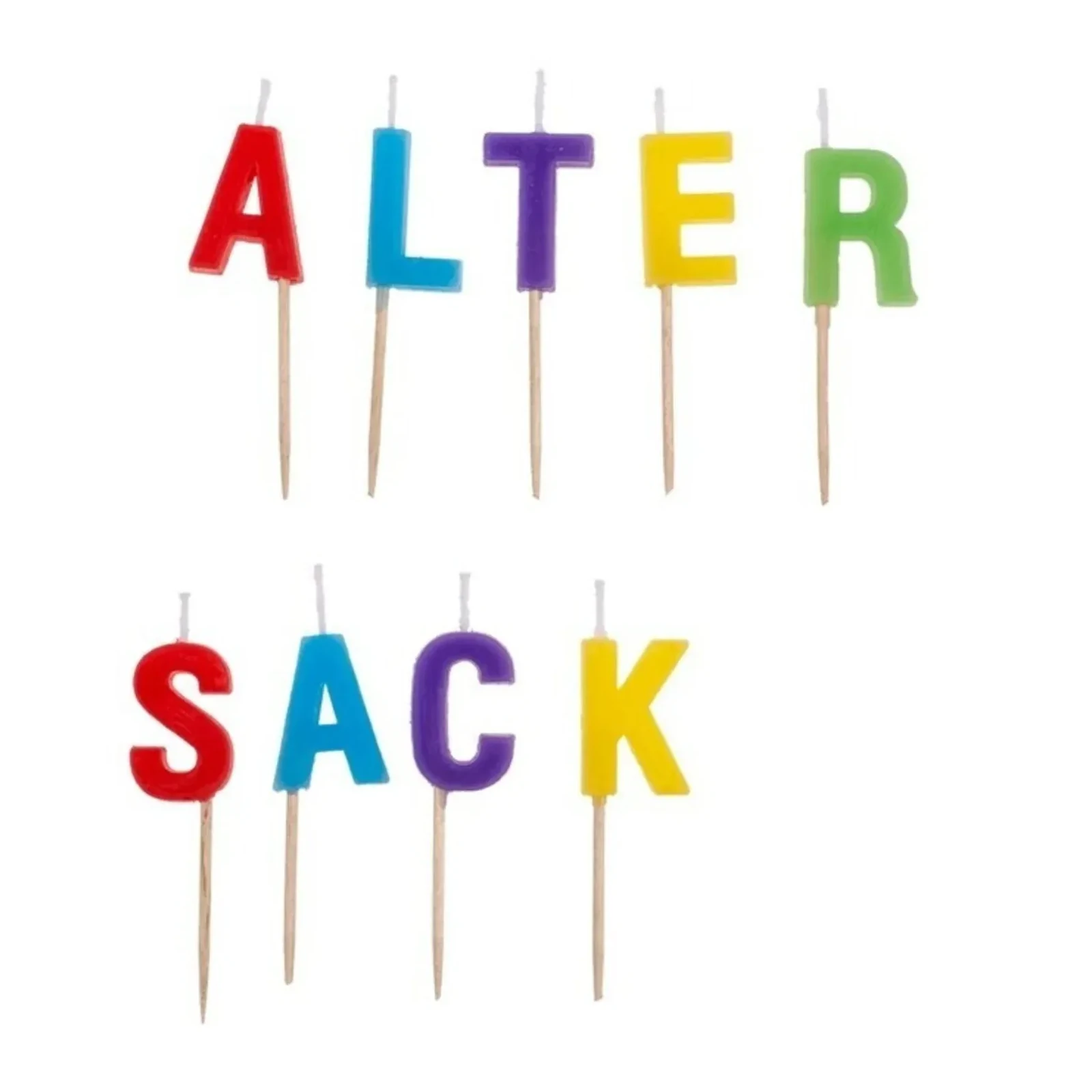 Geburtstagskerzen "Alter Sack"