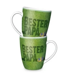 Geschenk für Dich - Becher "Bester Papa" mit Rasen-Motiv