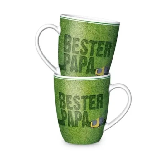 Geschenk für Dich - Becher "Bester Papa" mit Rasen-Motiv