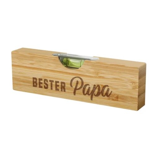 Geschenk Für Dich - Bierbuddy Wasserwaage mit Flaschenöffner “Bester Papa”