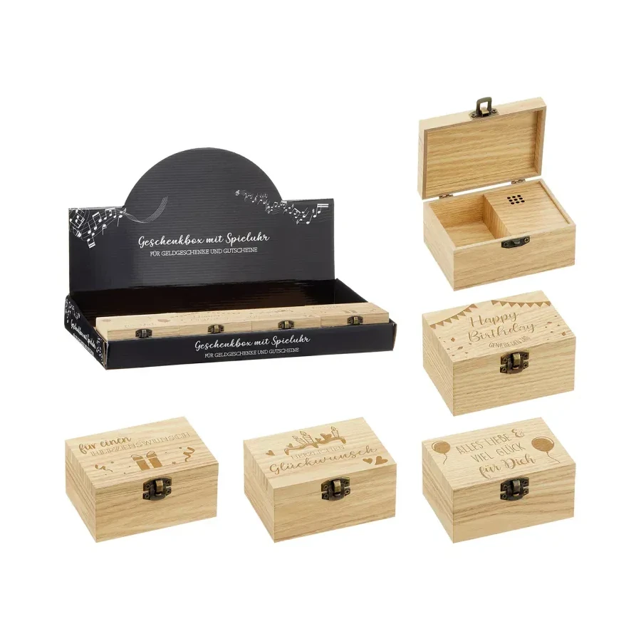 Geschenkbox mit Spieluhr zum Geburtstag