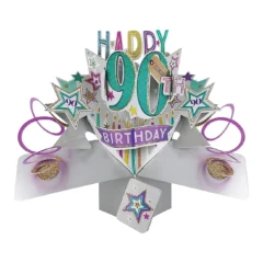 op Up Grußkarte zum 90. Geburtstag von SECOND NATURE®