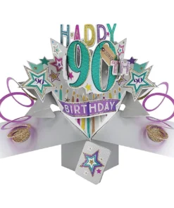 op Up Grußkarte zum 90. Geburtstag von SECOND NATURE®