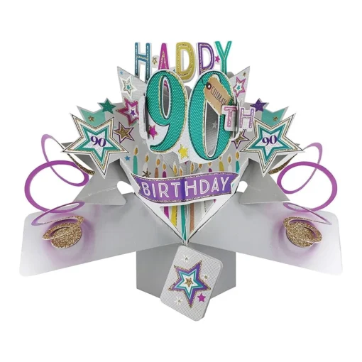 op Up Grußkarte zum 90. Geburtstag von SECOND NATURE®