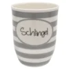 Mea-Living Tasse mit Henkel "Schlingel" grau