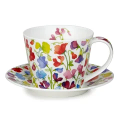 Dunoon Islay Tasse "Floral Fiesta" mit Untertasse