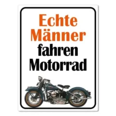 Magnet "Echte Männer fahren Motorrad"