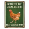 Magnet "Hier wache ICH!" – Huhn