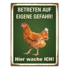 Magnet "Hier wache ICH!" – Huhn