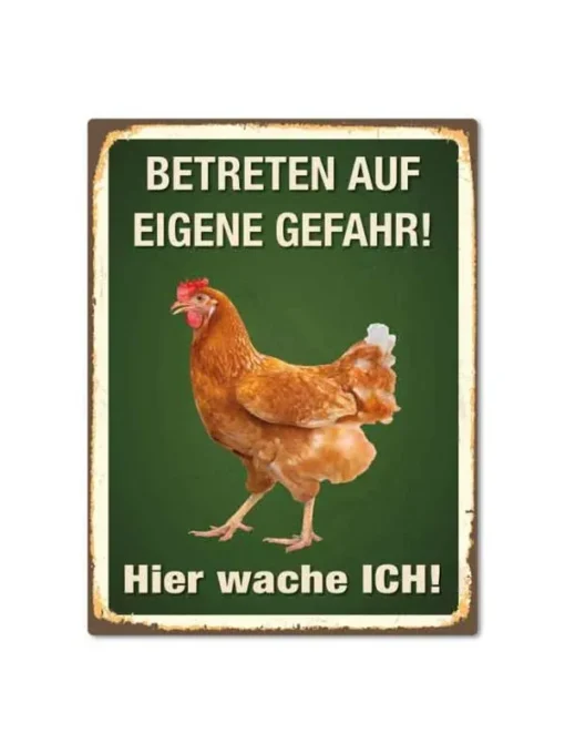 Magnet "Hier wache ICH!" – Huhn