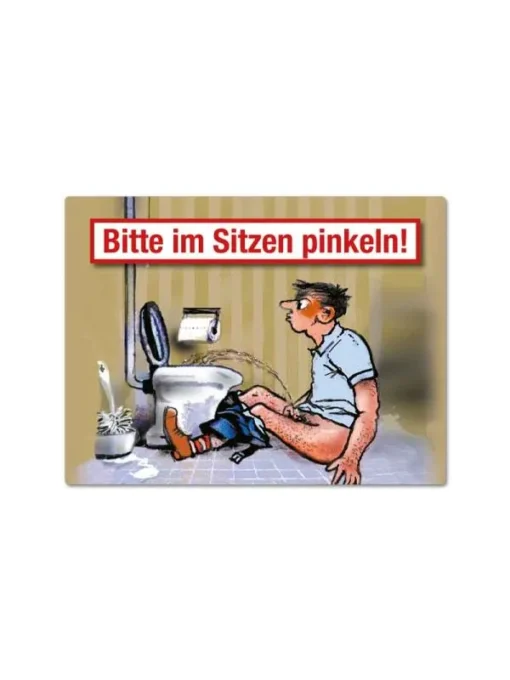 Magnet "Bitte im Sitzen pinkeln!"