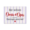 Magnet "Hier wohnen Oma & Opa"